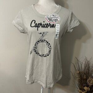 NWT Rocker Girl by All Access Gray 'Capricorn ' Glitter Juniors T-shirt 2XL -19